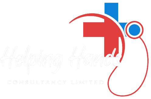 helping hands logo white - transparent